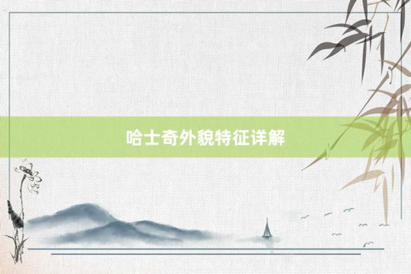 哈士奇外貌特征详解